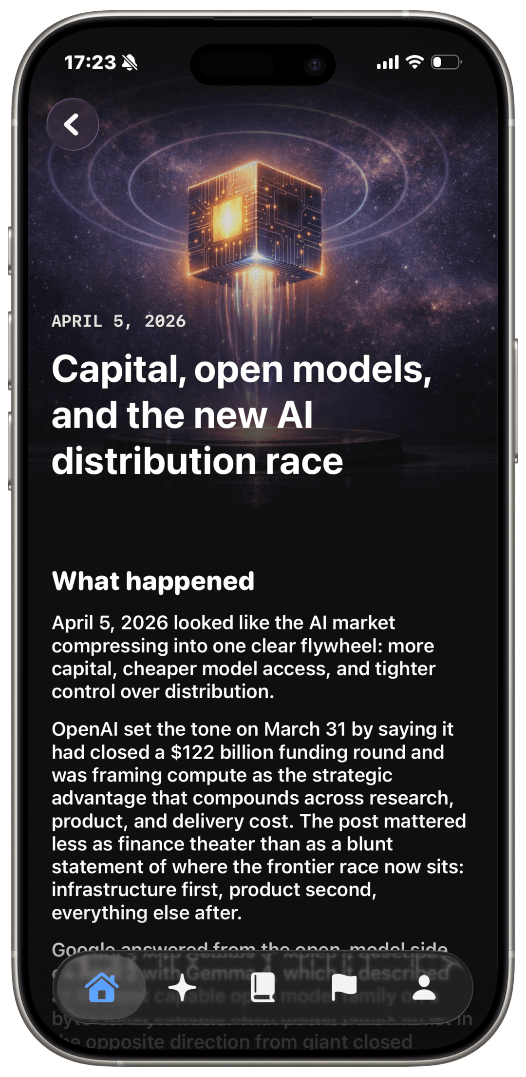 Disparity daily news article screen