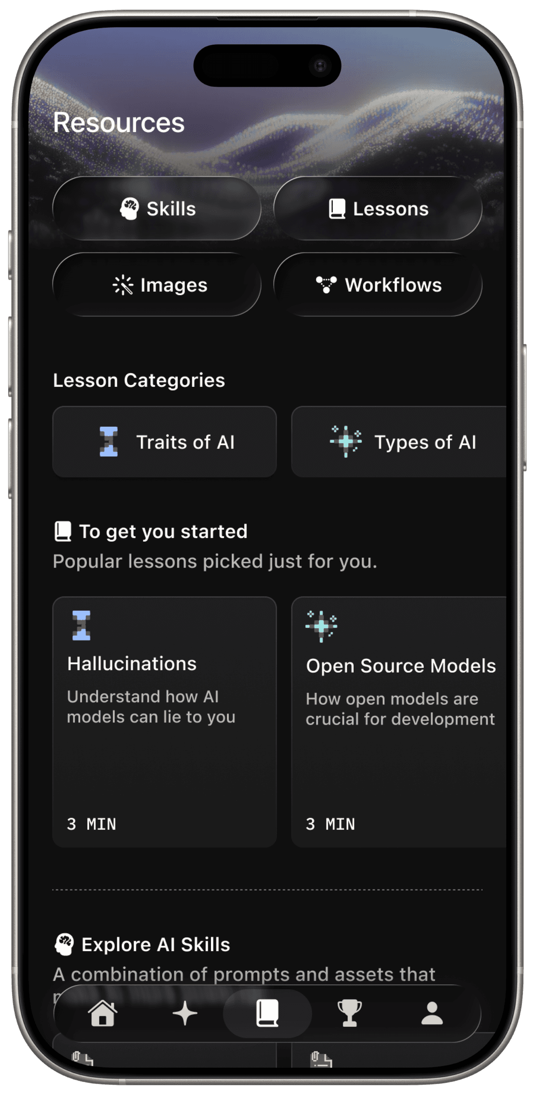 Disparity resources screen